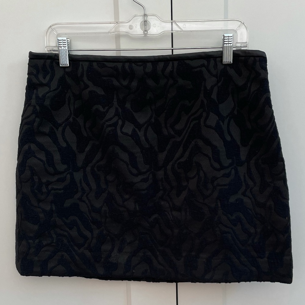 Zara Woman Mini Skirt with Leather Trim